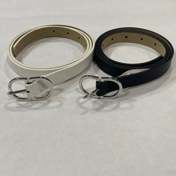 Kohl's Accessories - Kohls belts set of two white black